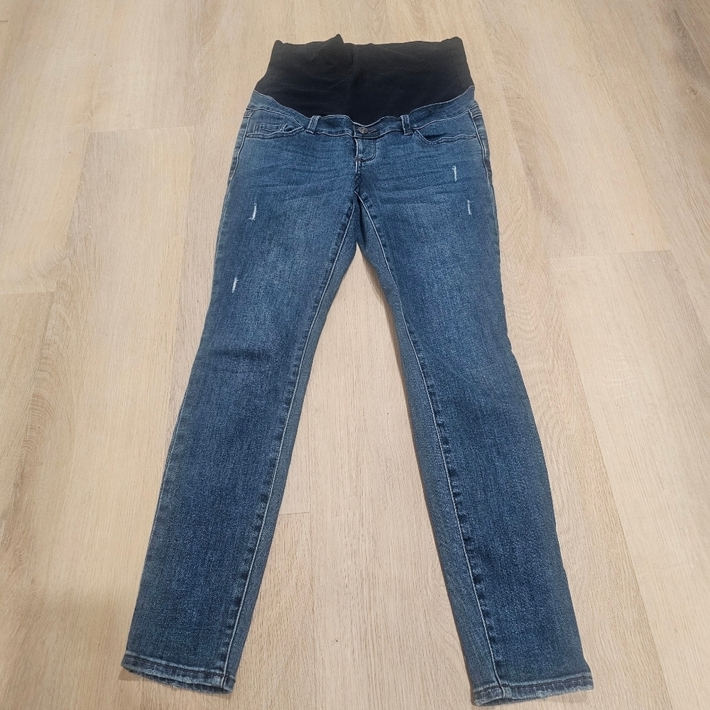 Maturnity Med Blue Wash Soft Denim Regular Fit Jeans Size M